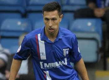 Joe Martin on the ball for Gillingham against Walsall Picture: Barry Goodwin