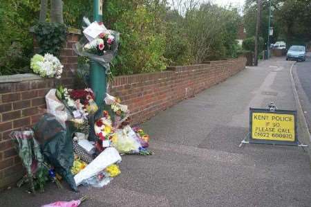 Floral tributes left at the scene of the tragedy last November. Picture: PETER COOK