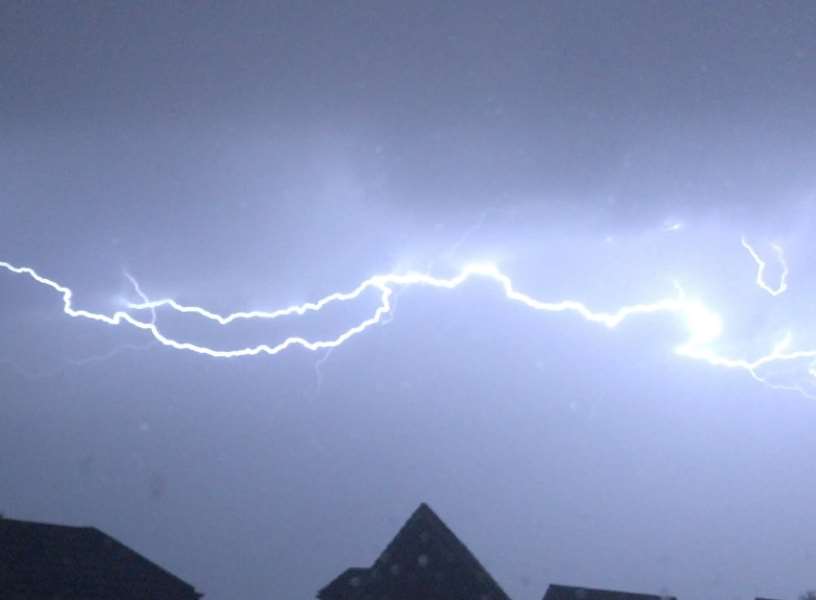 Lightning across Sheppey. Picture: Matt Bromley