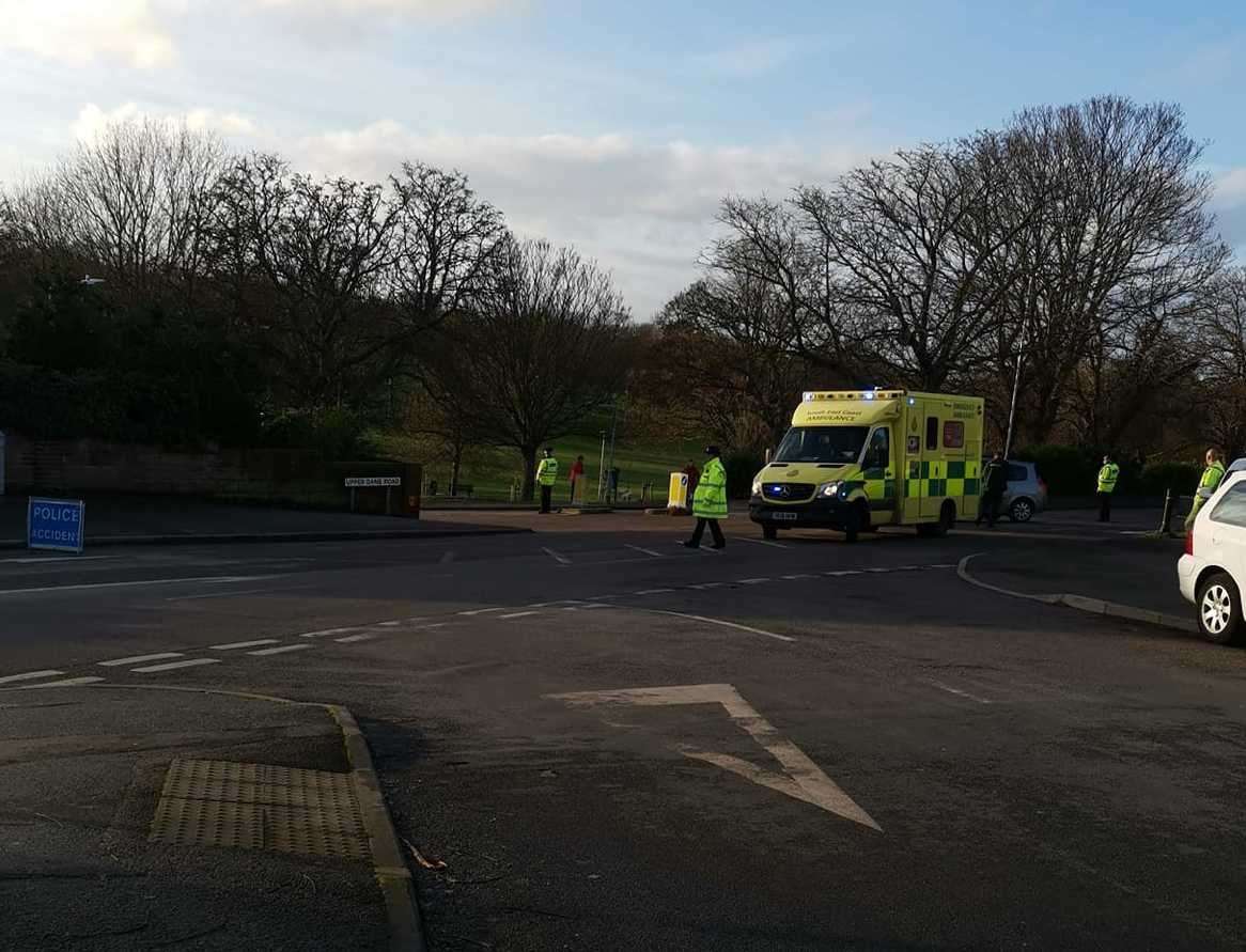 Emergency services have been dealing with the crash in Dane Road, Margate. Picture: Dane Valley Community/Facebook
