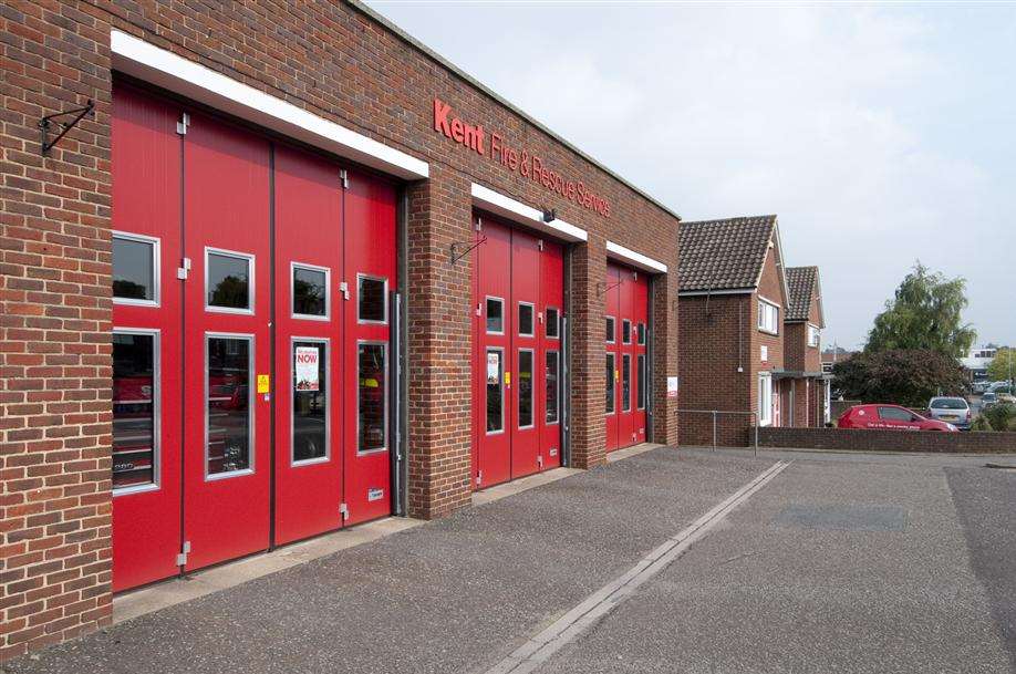 Sittingbourne Fire Station during the last strike