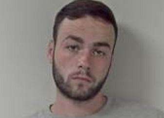Jordan Parks, 21, of Dymchurch Road in Hythe, who was jailed last week for more than three years after pleading guilty to abh and drug dealing. Picture: British Transport Police