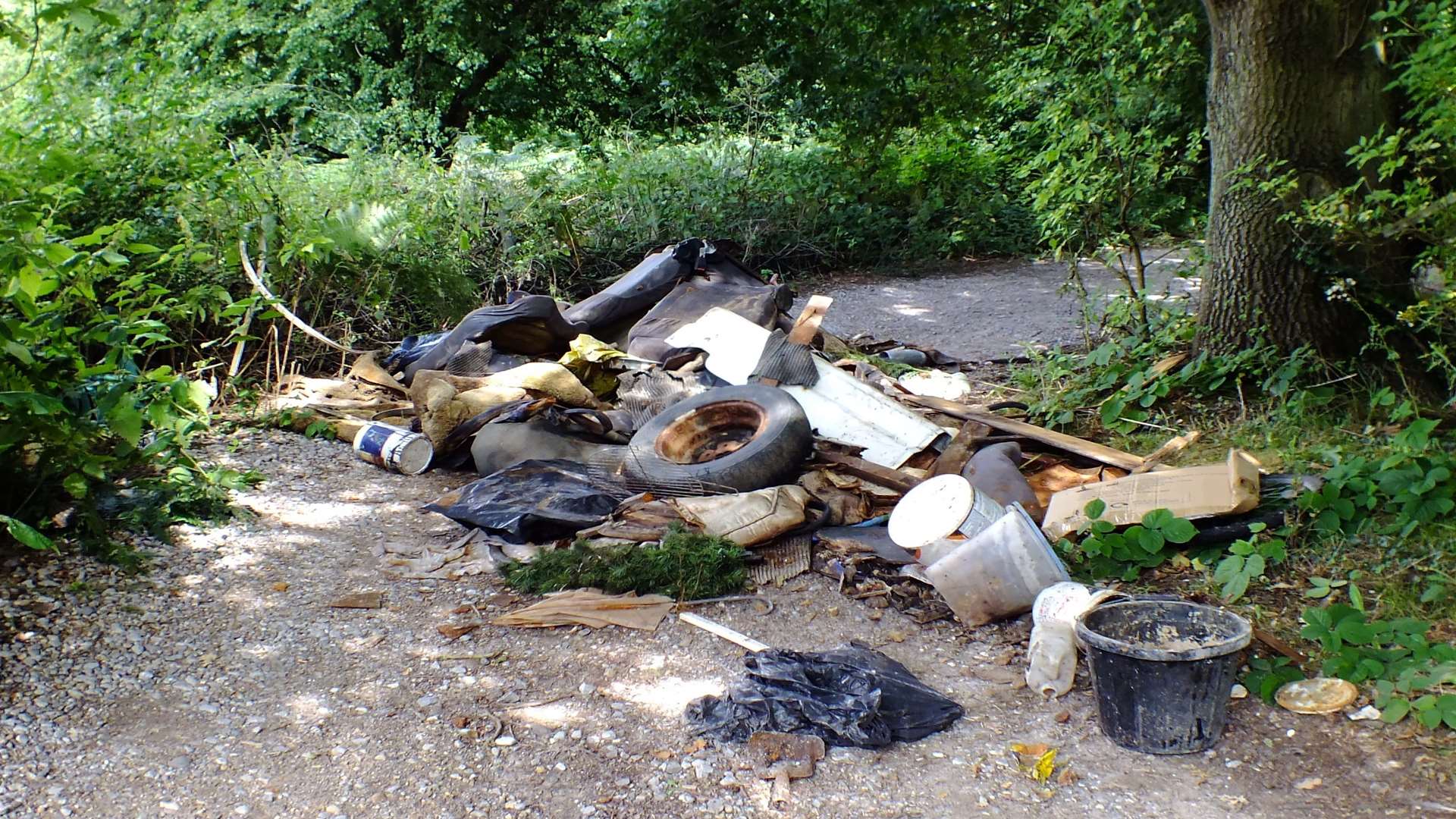 Fly tipping in the Warren