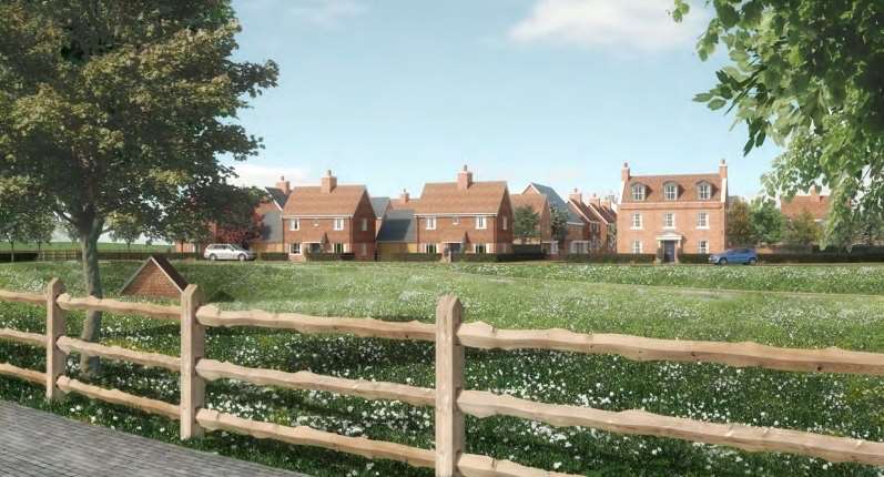 A village green would set the new estate back from Sandwich Road. Pictures Quinn Estates