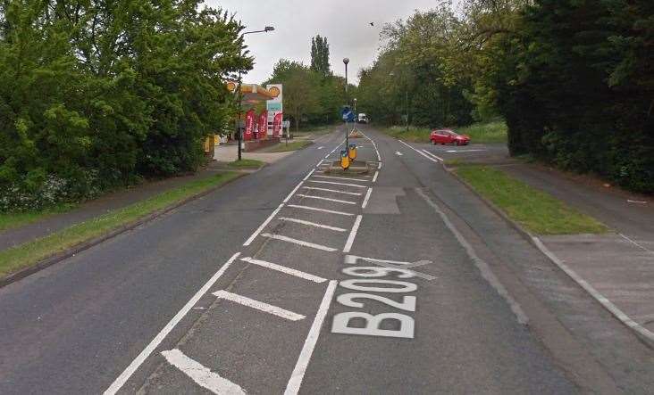 The crash happened in Maidstone Road, Rochester. Picture: Google
