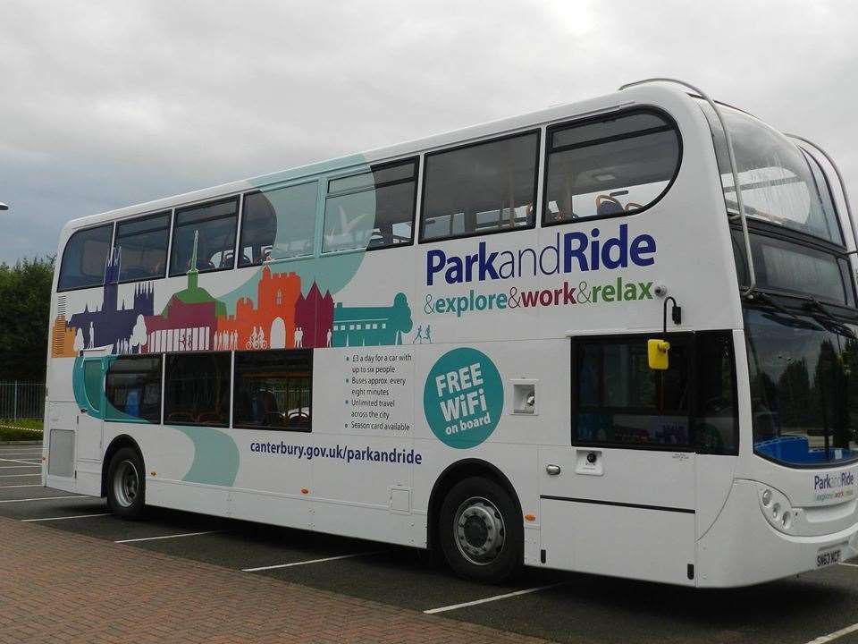 The city's current park and ride buses. Pic: Canterbury City Council
