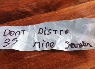 'Don't destroy 3G's mini gardens' -a note written by a pupil, found by a teacher tucked next to the mini garden he'd created with friends.