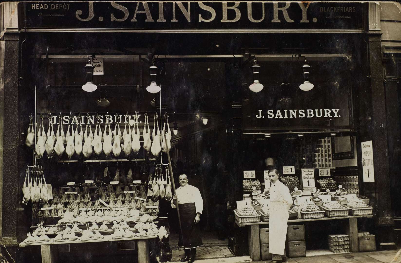Staff outside the store in 27 Sandgate Road first opened in 1909. Picture: The Sainsbury Archive, Museum of London Docklands