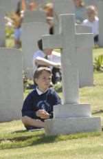 A ypungster rememebrs a Canadina soldier during the special service at Shorncliffe Military Cemetery