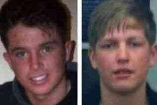Teenagers Christopher Doran (left) and Jonny Cash were pronounced dead after the car they were in hit a pub