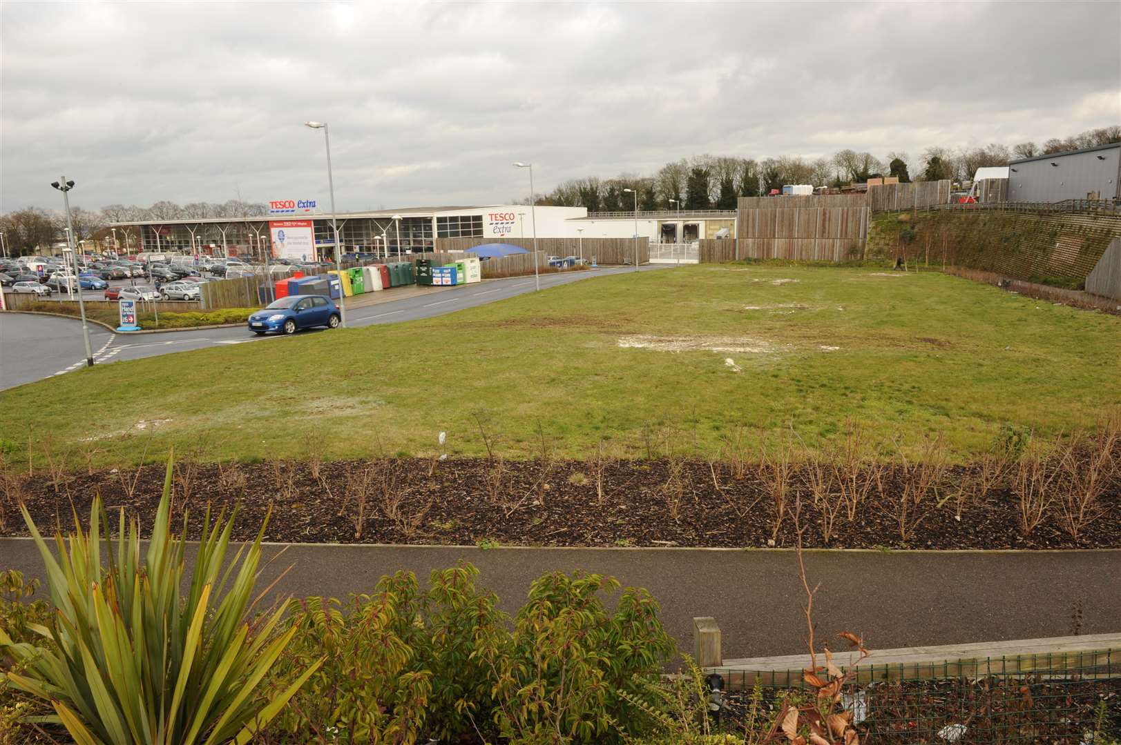 The land next to Tesco in Gillingham where McDonald's will build a large new unit