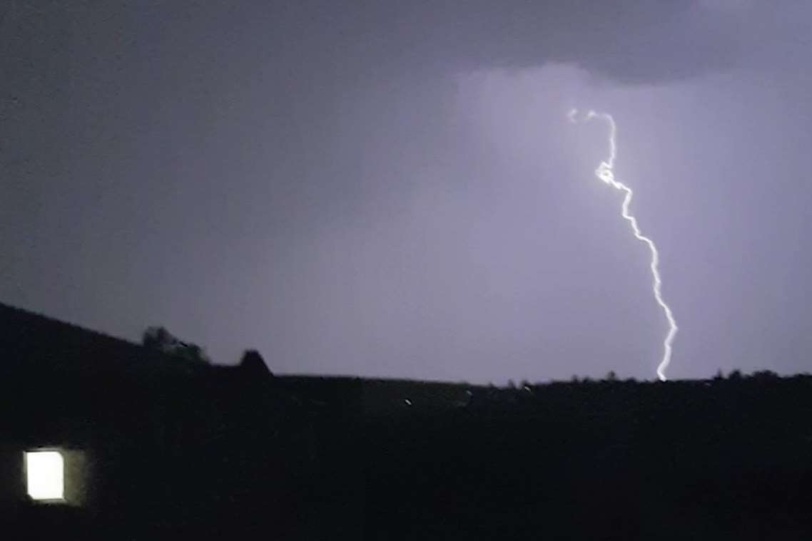 Lightning strikes over Gravesend. Picture: @MicahTamplin