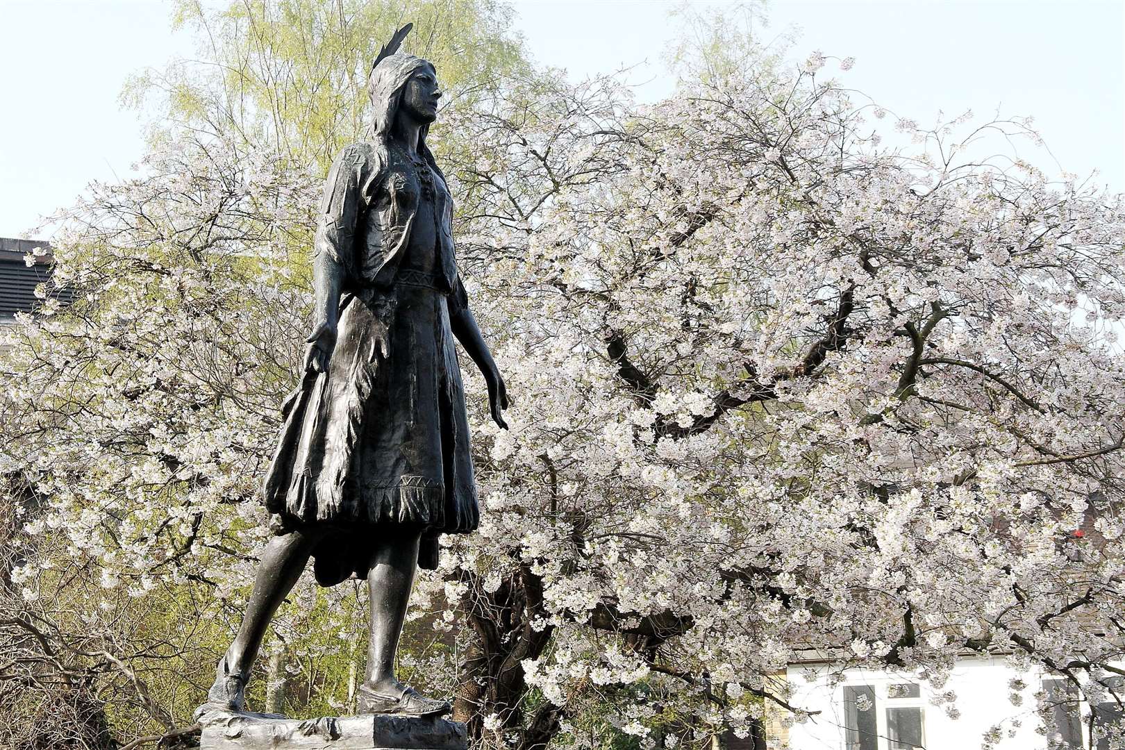 The statue of Pocahontas can be found at St George's Church in Gravesend town centre Picture: Gravesham Borough Council