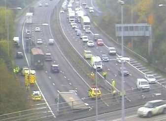 Delays on the A2 near Bluewater. Picture: Kent county highways