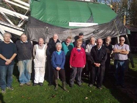 The team of volunteers working on the restoration project. Picture: Martin Smith
