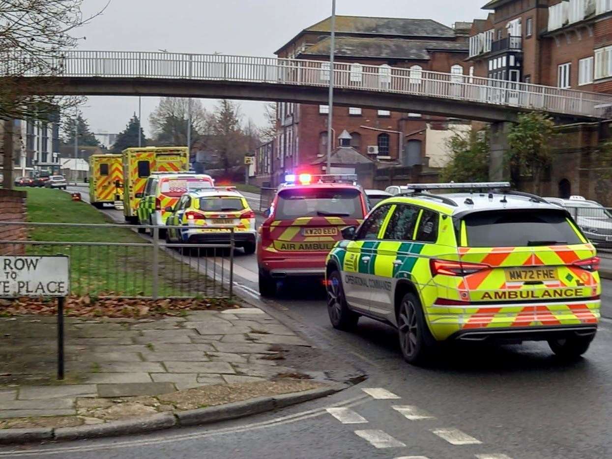 A number of emergency services have been called to Pin Hill in Canterbury