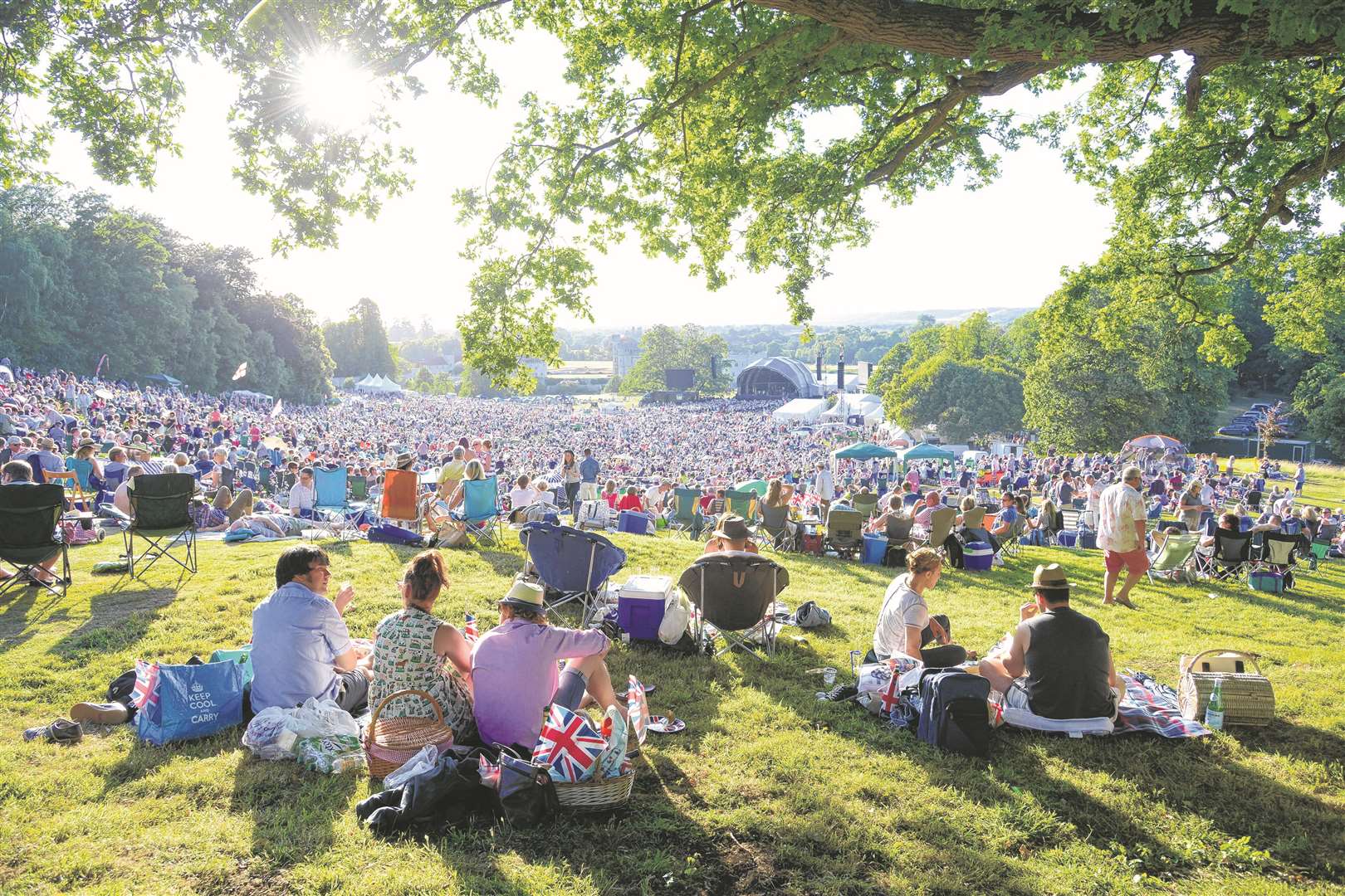 The crowds at Leeds Castle's open air classical concert