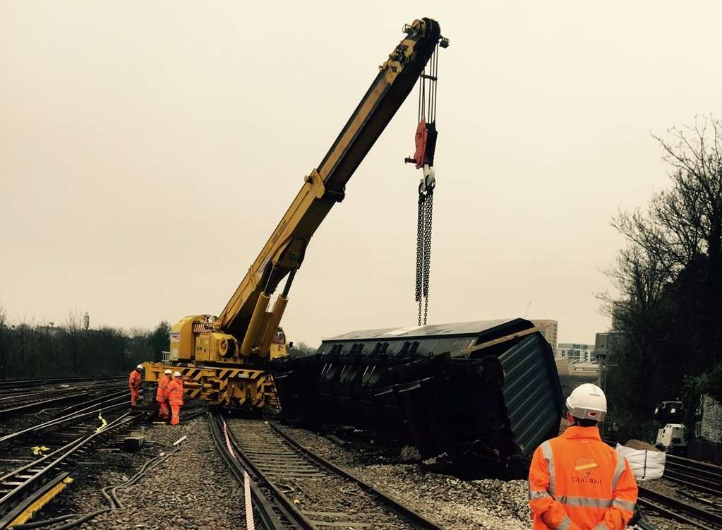 Work continues to recover the train
