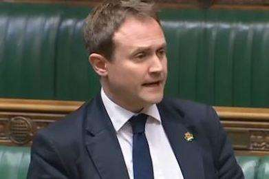 MP Tom Tugendhat speaking in the House of Commons. Picture: Parliament TV