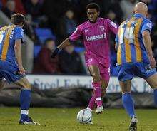 New signing Gavin Tomlin came on in the second half