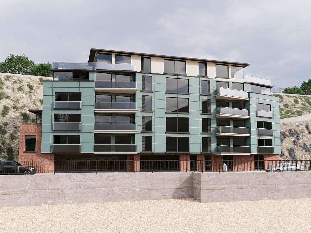 An architect's impression of how the former Western Underclifff cafe in Ramsgate could be transformed into luxury flats
