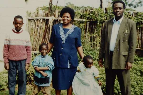 Rose Mutubaruka and husband Pastor Celestin Mutubaruka and their young family in Kenya