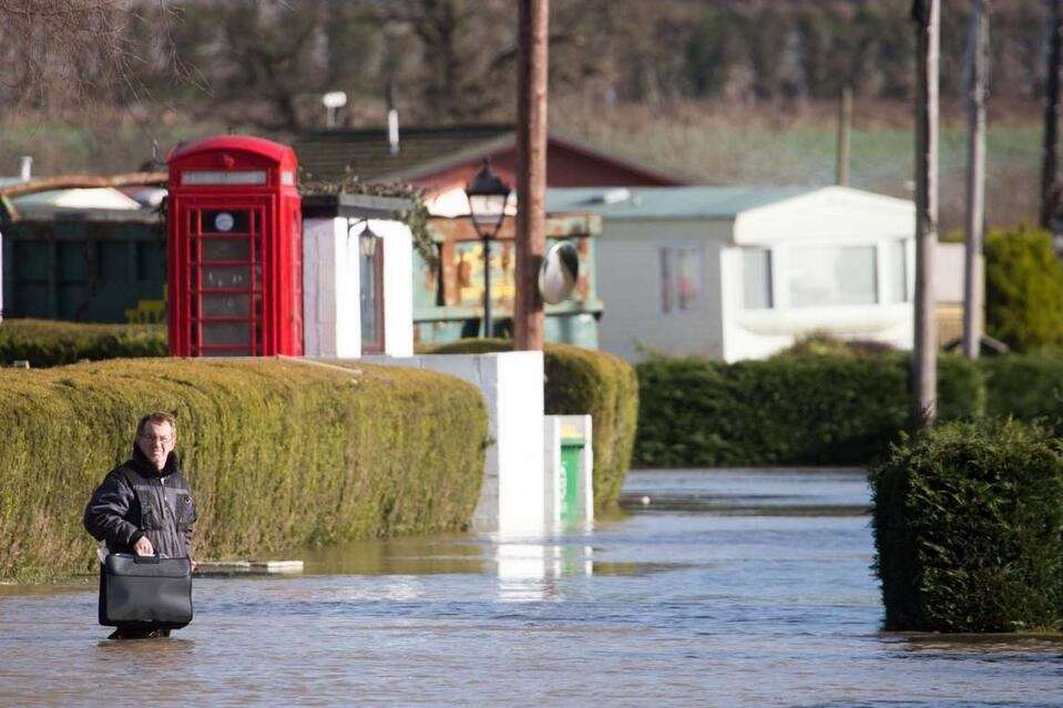 Waters have previously flooded the Yalding caravan park
