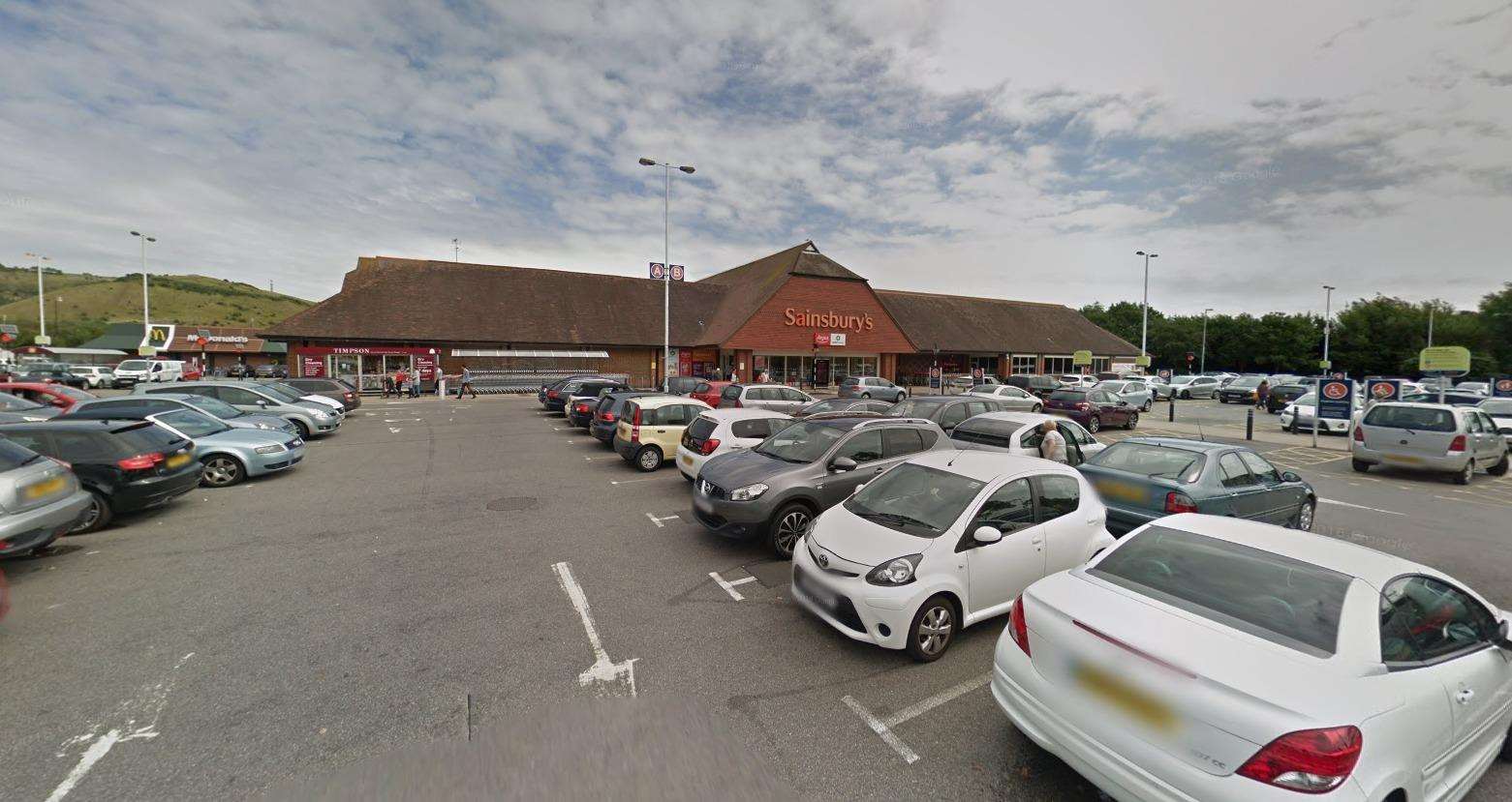 Kevin Moss allegedly hit the Park Farm Sainsbury's twice. Picture: Google (7172016)