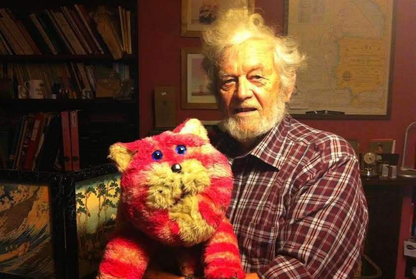 Peter Firmin at his home in Blean with a certain childhood icon
