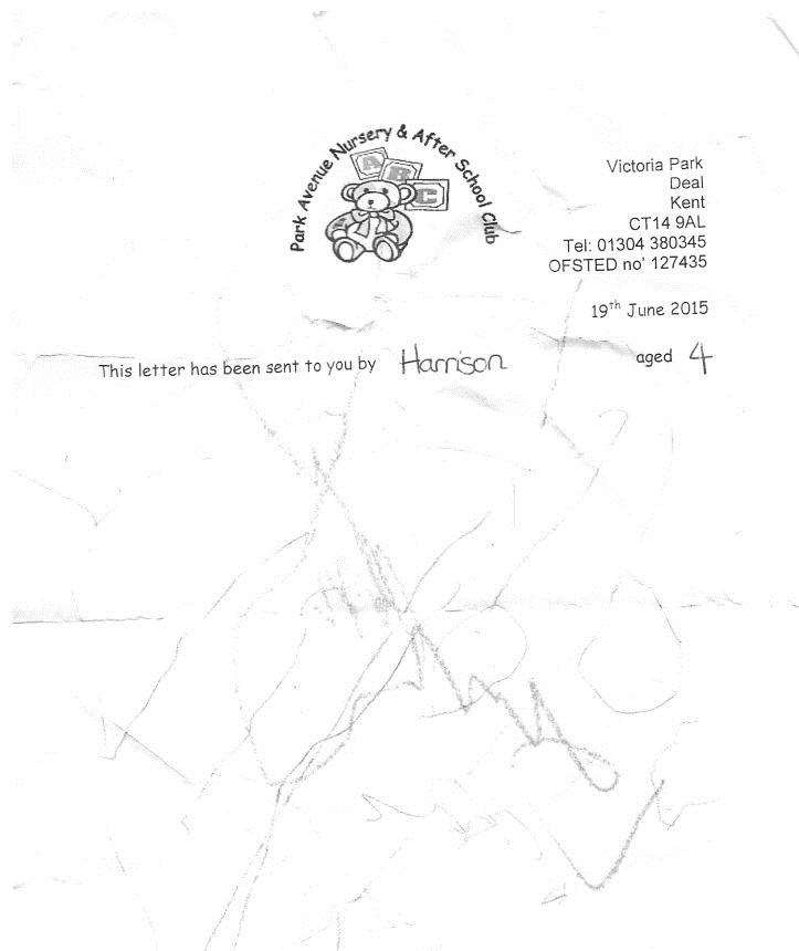 Harrison's letter had travelled 70 miles across the sea