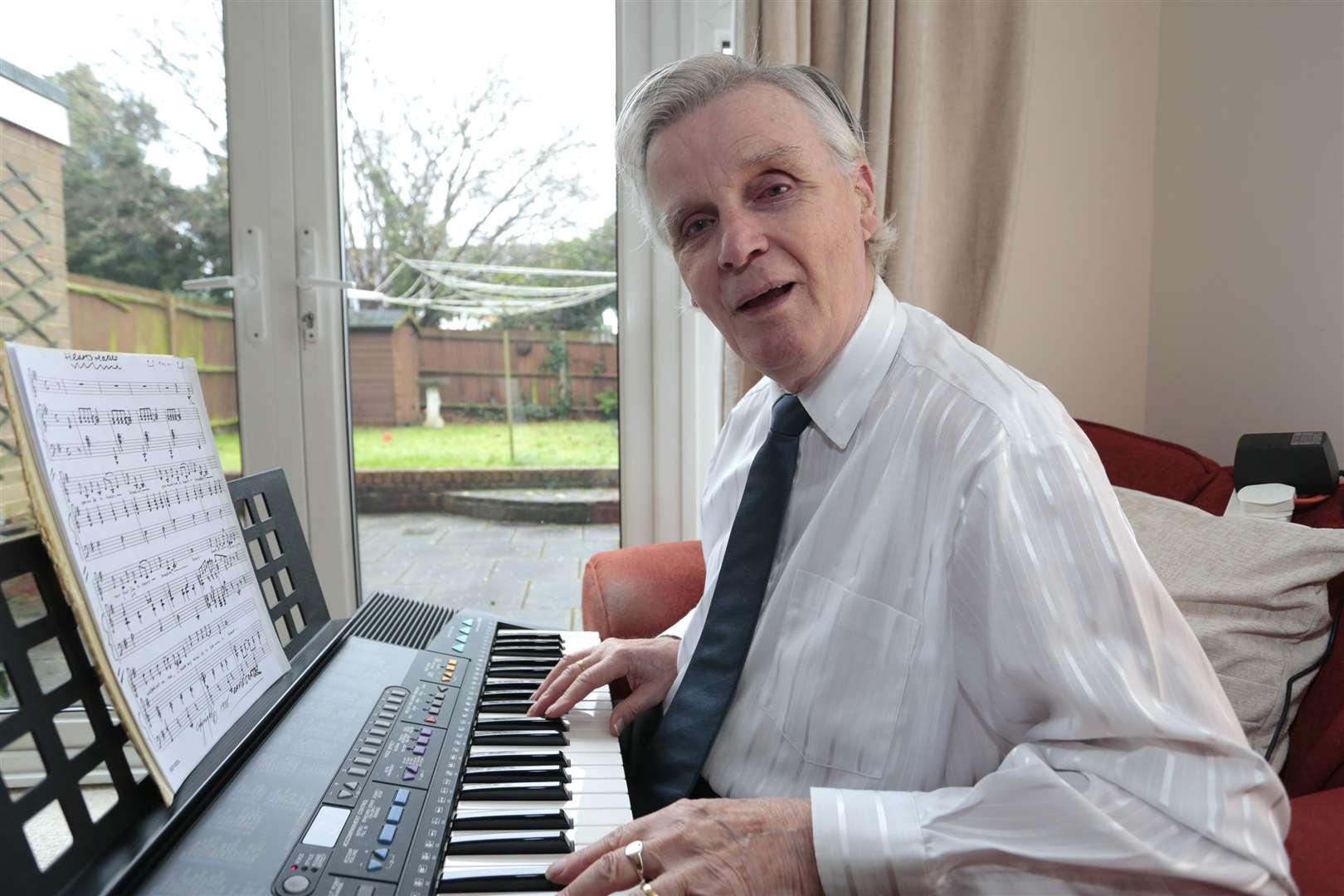 David Coates at his keyboard