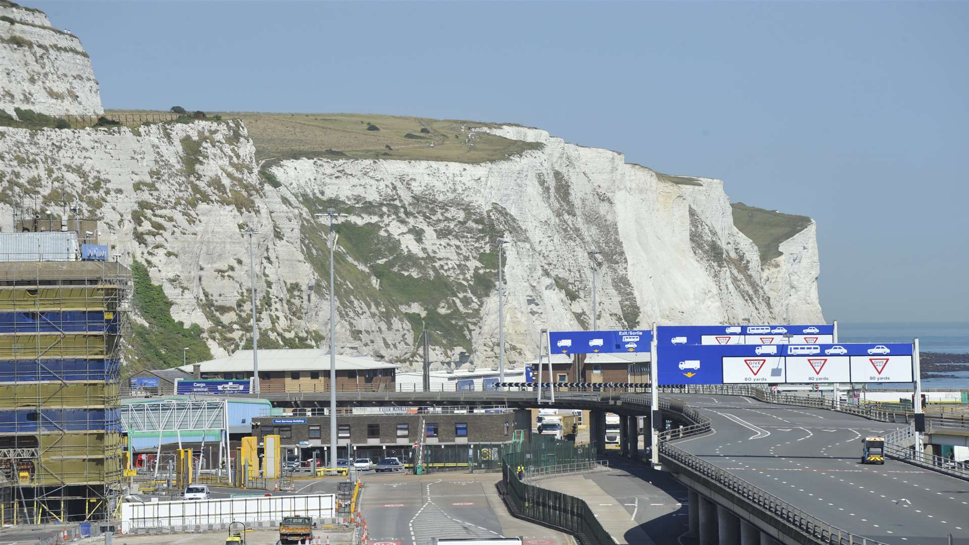 White Cliffs of Dover above the Eastern Docks
