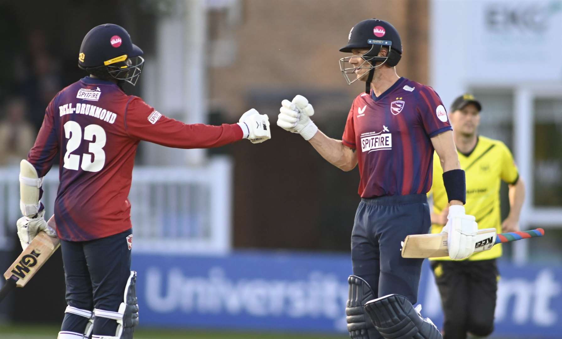 Daniel Bell-Drummond and Joe Denly. Picture: Barry Goodwin
