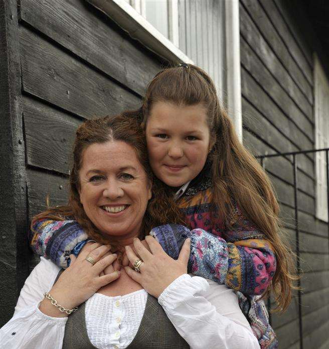 Narinda Algar, with daughter Lucia, 10