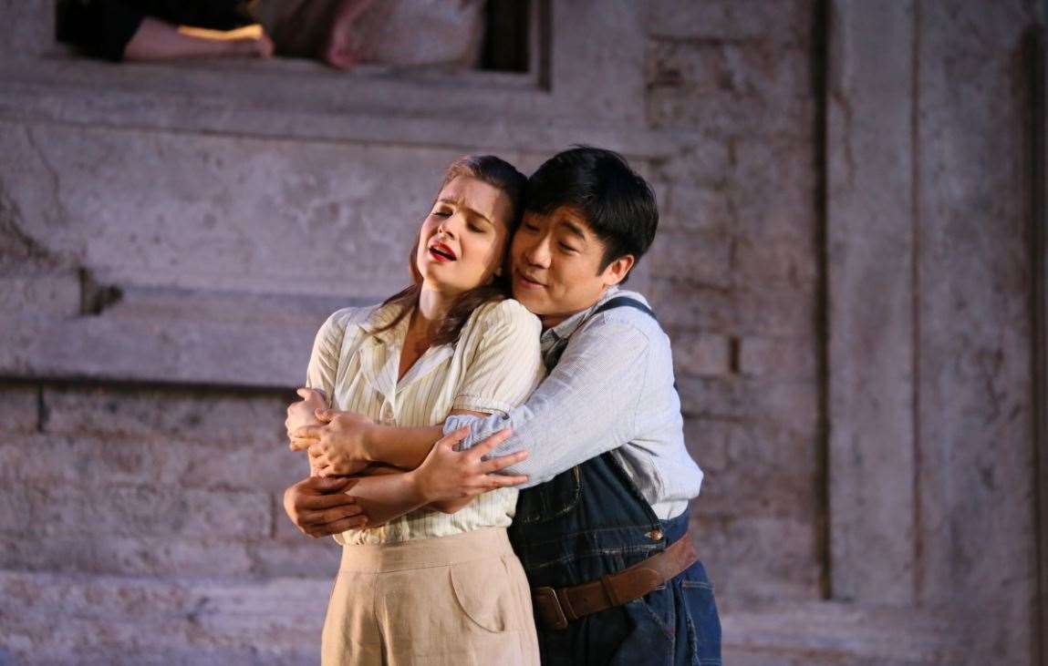 Adina and Nemorino in L'elisir d'amore Picture by Donald Cooper