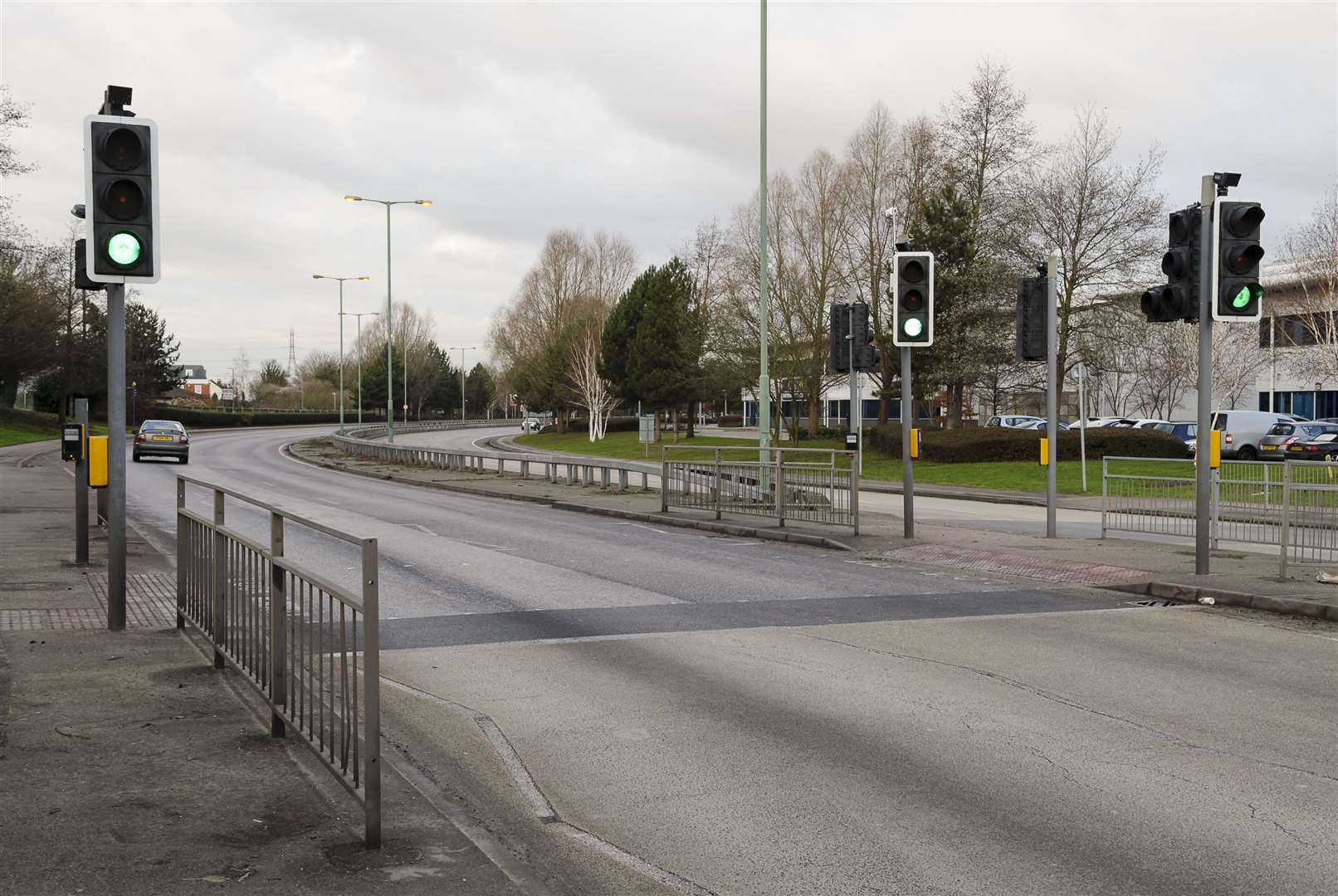 The pedestrian crossing near Burger King, Crossways Boulevard, Greenhithe. Picture: Andy Payton