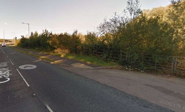The site where the travellers are living in Leybourne is just off Castle Way. Picture: Google Street View