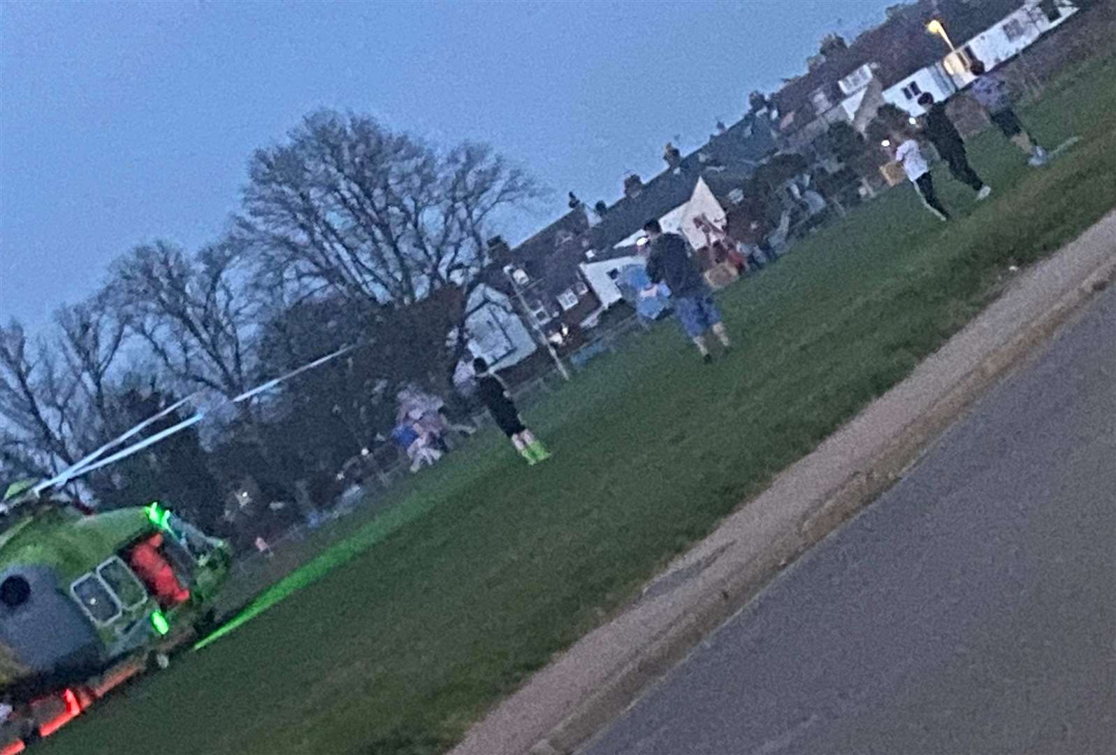 The air ambulance landed at Victoria Park in Deal
