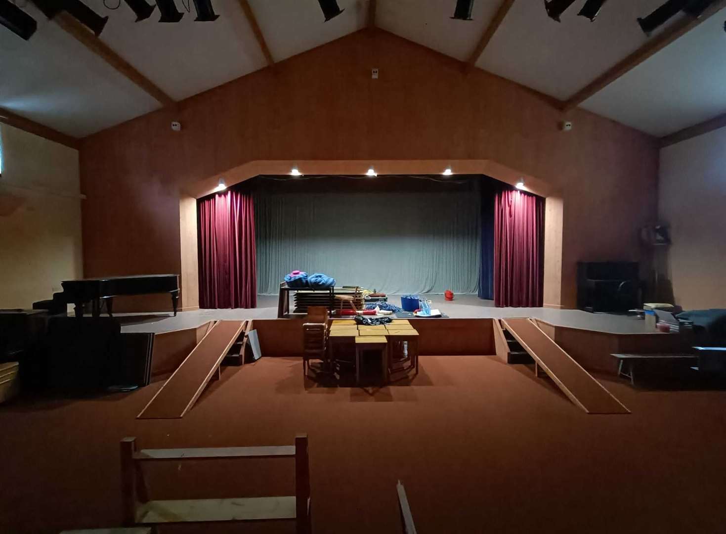 Inside the vegan theatre at the former Steiner school in Garlinge Green, near Canterbury. Picture: Terry Thompson
