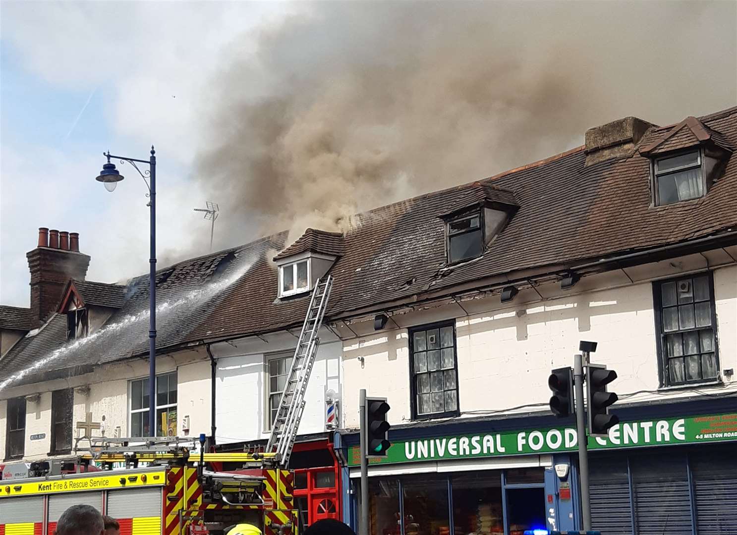 The fire caused severe damage to the building and neighbouring businesses. Picture: Mandy Yates