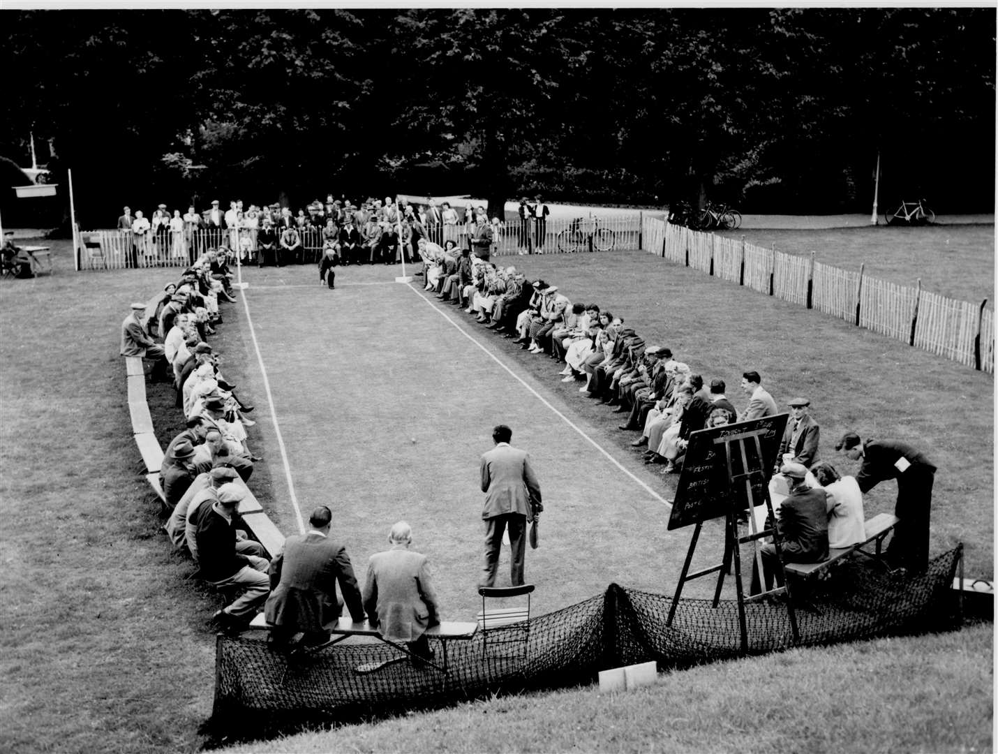 The final of the Canterbury bat and trap festival cup was held in the Dane John in August 1954