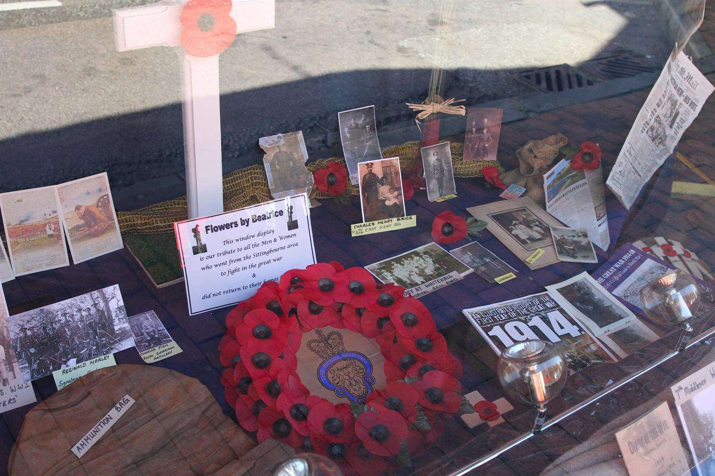 The tribute window display people can admire from the street