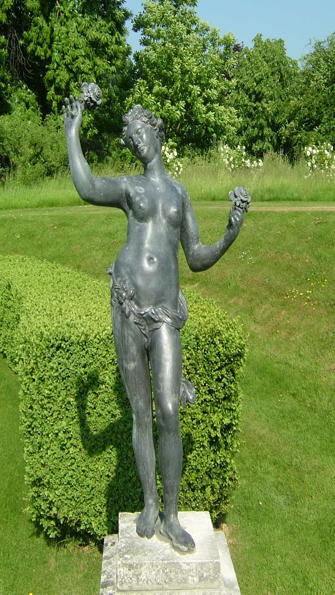 One of the statues stolen from Godinton