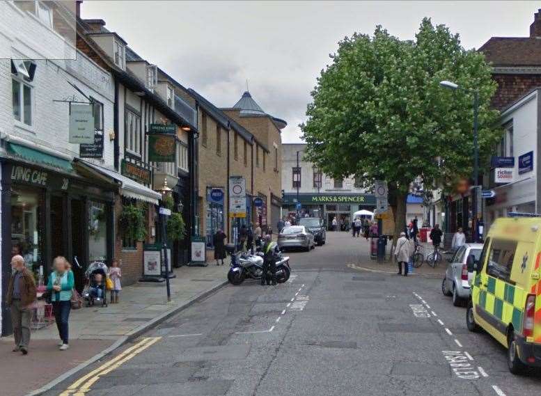 The incident is said to have happened in Earl Street, Maidstone. Picture: Google.