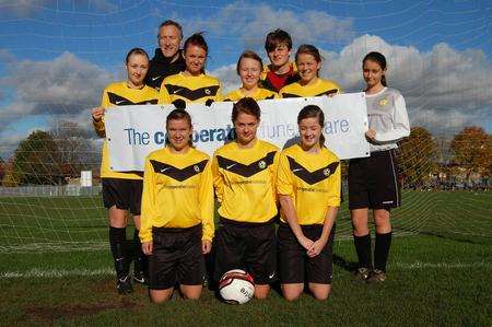 Gravesham Girls and Ladies Football Club’s under 16s squad