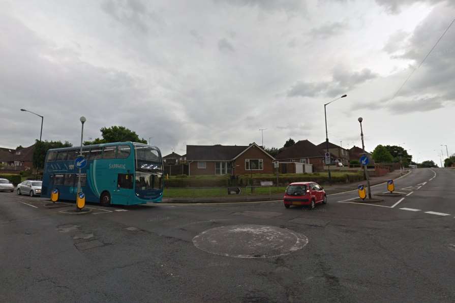Mr Ume was struck at this roundabout in Chatham. Picture Google Images.