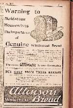 An advert for wholemeal bread from the Kent Messenger of March 14, 1914