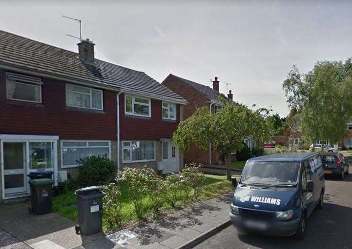 One of the cheapest student house shares in Canterbury is in Verwood Close - property pictured centre - at £67 per week