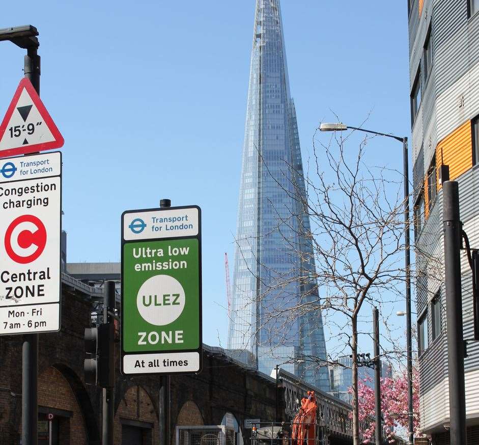 The Ultra Low Emission Zone (ULEZ) covers most of London