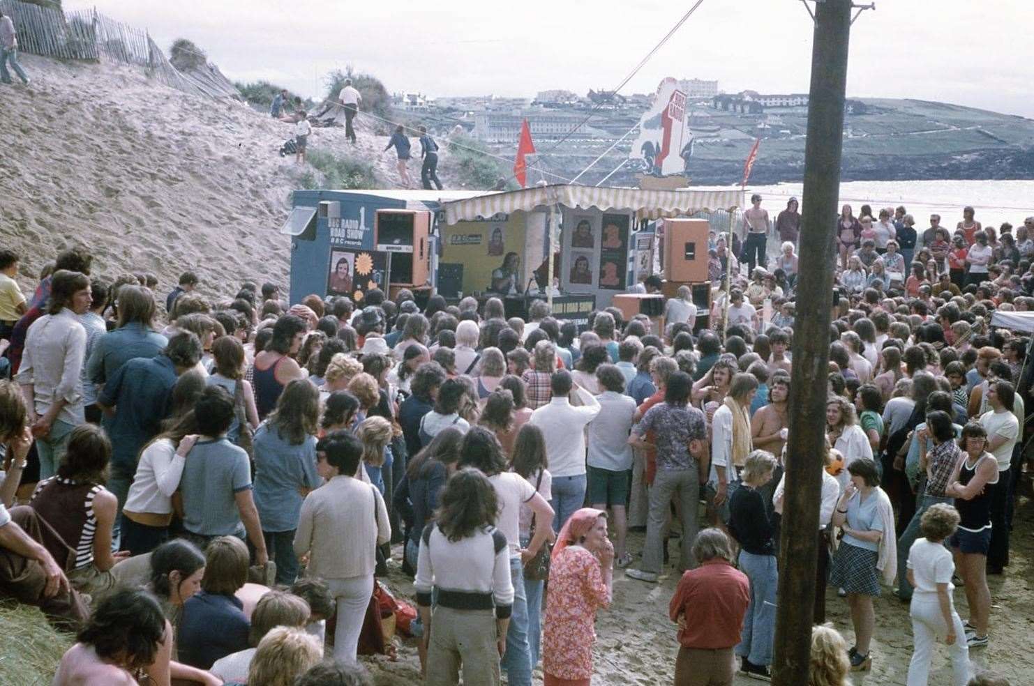 The very first Radio 1 Roadshow in Newquay on July 23, 1973. Picture: Tony Miles